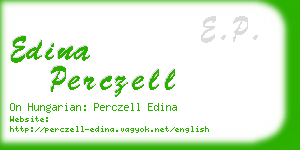 edina perczell business card